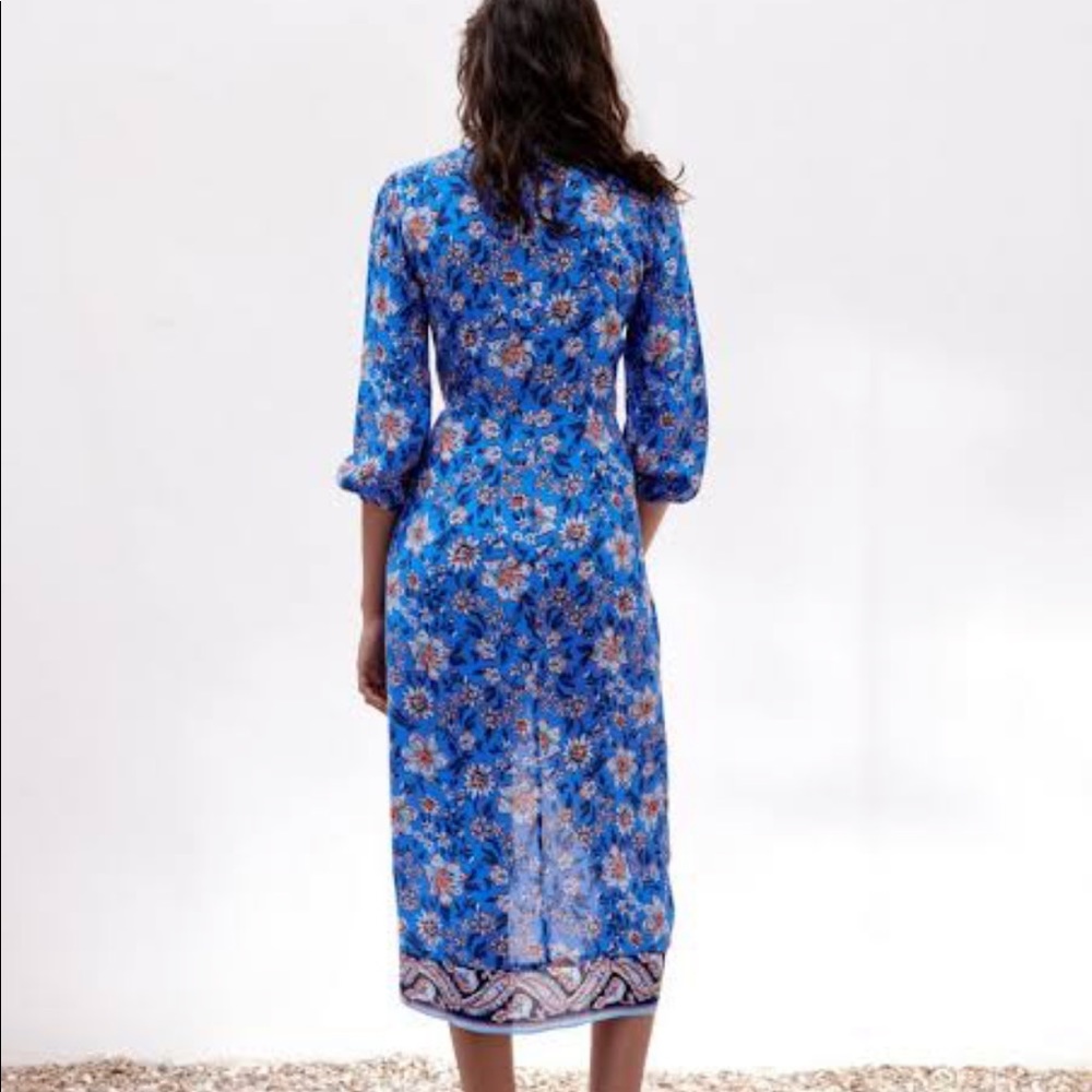 Zara stunning blue floral print dress brand new 🌸🔥 - Picture 5 of 5